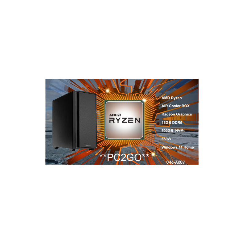 Luc Computer AK07 Ryzen 5 8500G 16GB DDR5 500GB NVMe Win 11 ** PC2GO **