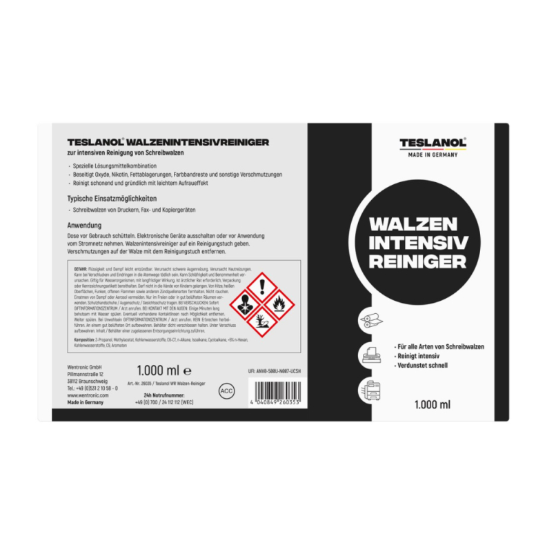 Teslanol Valserengringsmiddel, 1000ml