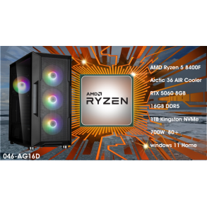 Luc Computer AG16 Ryzen5 8400F 1TB NVMe, 16GB, RTX5060 Win11