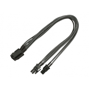 6-pin  - 6+2 PCI-E extension 30cm carbon