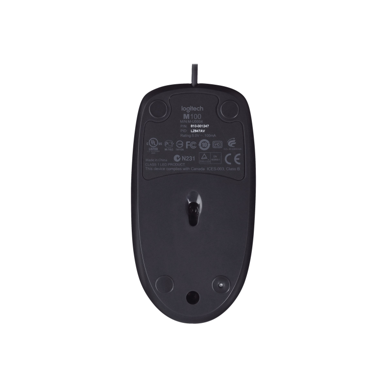 Logitech Mouse M100 Sort