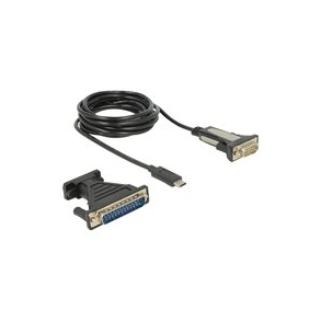 USB C Adapter DB9 RS-232+DB25 FDTI