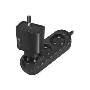 Str�mskinne, 1,5m, 3 stik sort