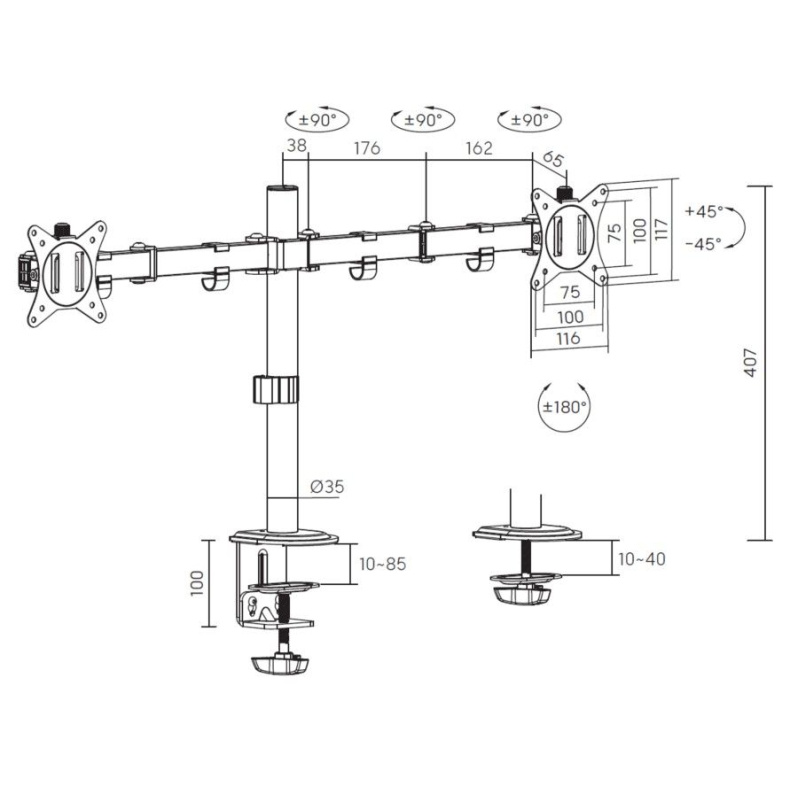 Skrmops. til 2 skrme  optil 27 hvid