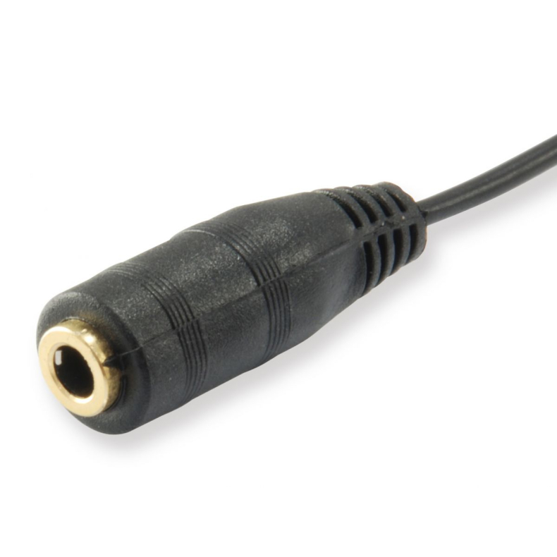 3,5mm 4pol Hun til 2x3,5 Mic/Head 0,1cm