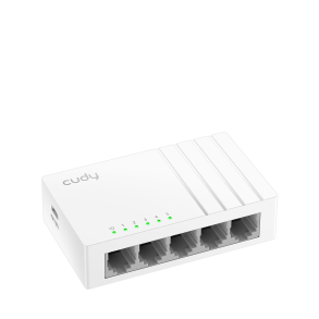 5 ports Gigabit switch hvid