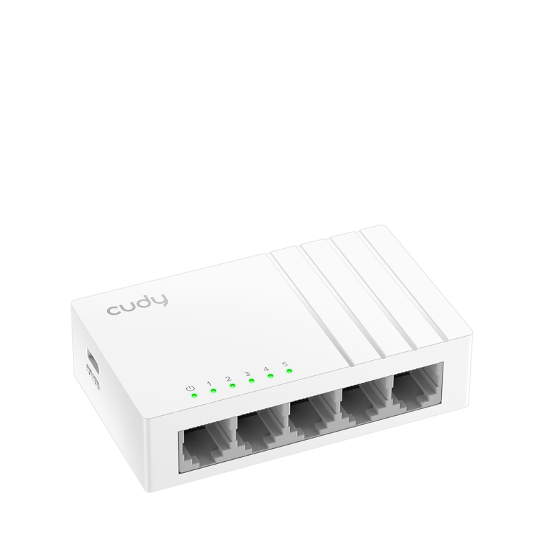5 ports Gigabit switch hvid