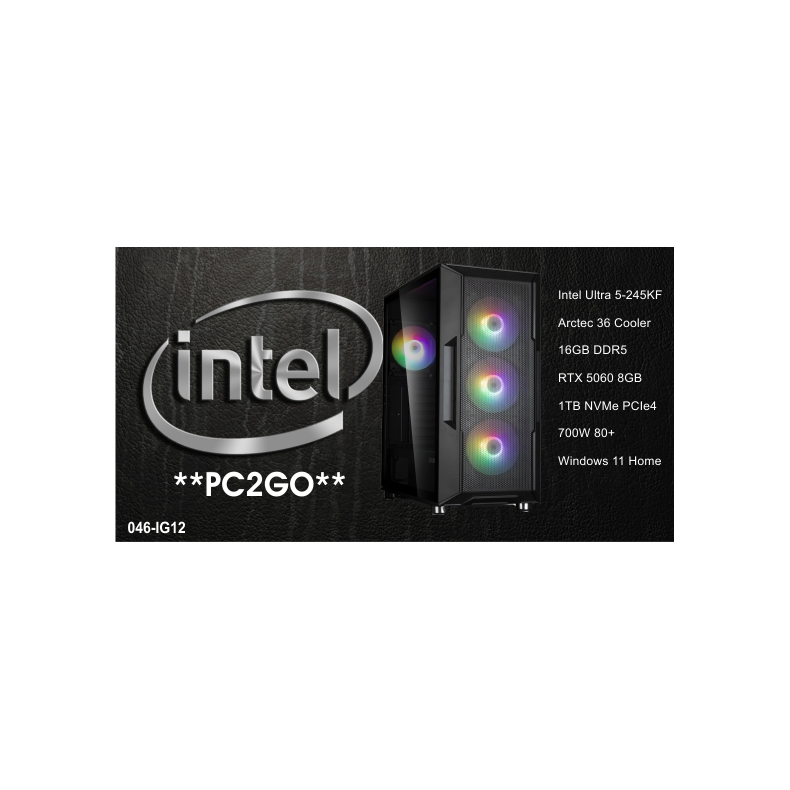 Luc Computer IG12 Intel Ultra 5  245KF 16GB DDR5 RTX 5060 Win11 PC2GO