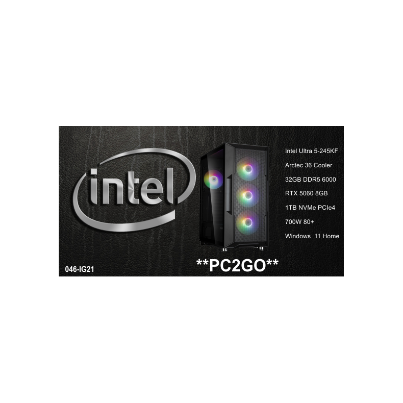 Luc Computer IG21 Intel Ultra 5  245KF 32GB DDR5 RTX 5060 Win11 **PC2GO**
