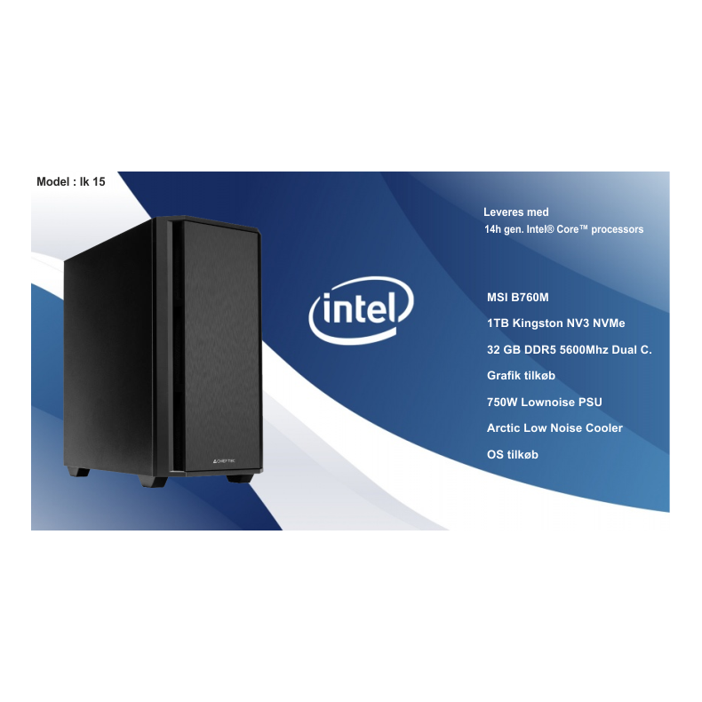 Luc Computer IK15 Intel i7 14700KF 32GB DDR5 u/GPU