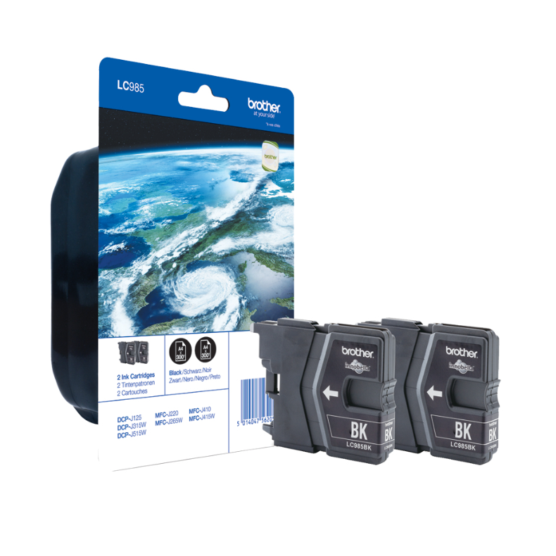 BROTHER LC985BKBP 2x Sort ink