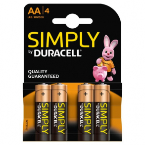 LR6 4 stk. DURACELL 1,5v Batteri