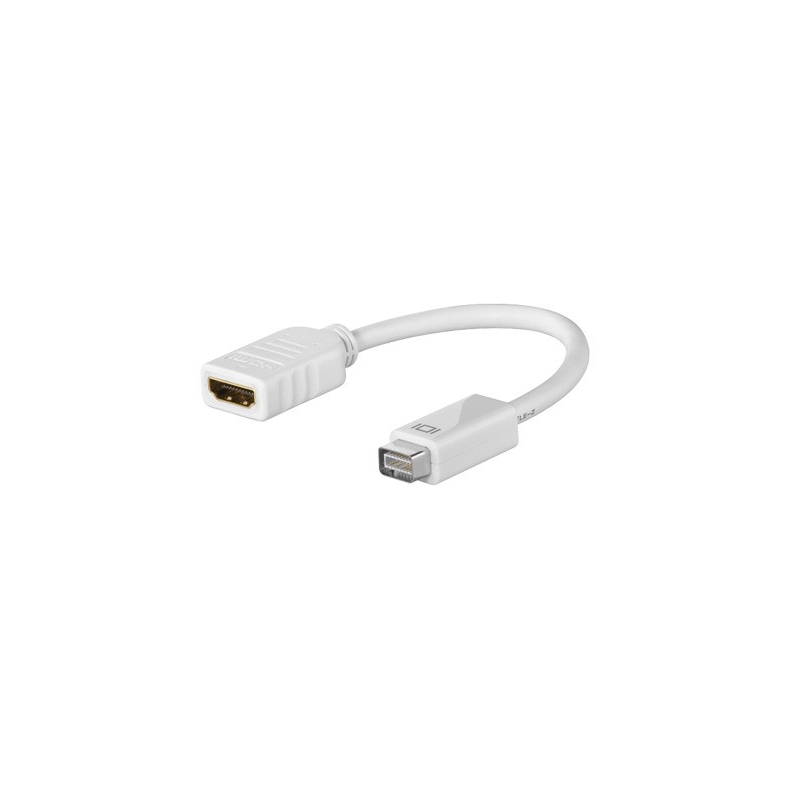 Mini-DVI til HDMI 10cm Hvid