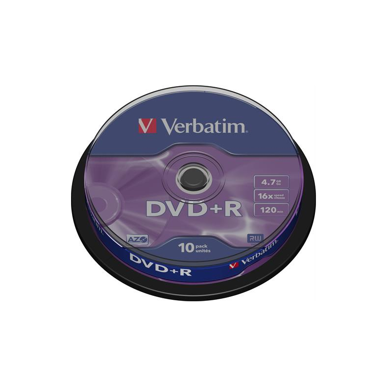10stk Verbatim DVD+R 4.7GB 16x scratch