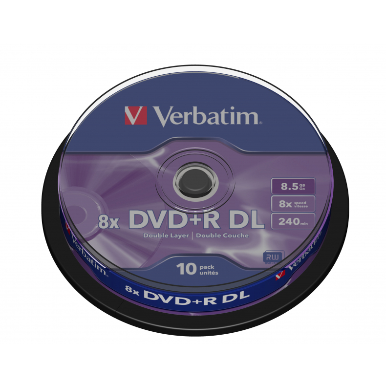 Verbatim DVD+R DL 8,5 GB 10stk spin