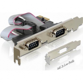 PCI-Expressx1,2xRS-232  incl. LP plade