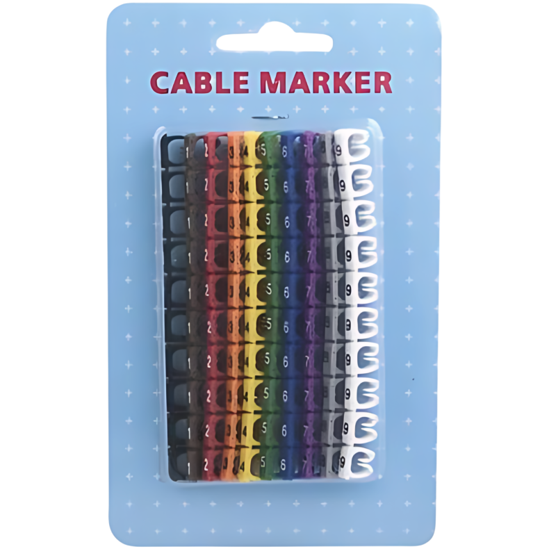Kabelsorteringsklemmer, farvede tal