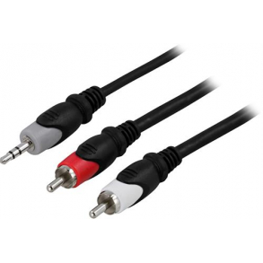 Audiokabel 3,5mm han - 2xRCA han 2m
