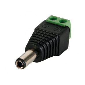 DC stik m. skrueterminaler 5,5 x 2,1mm M