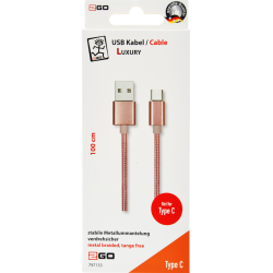 USB A han til USB C 3.1 Han 1m Rose